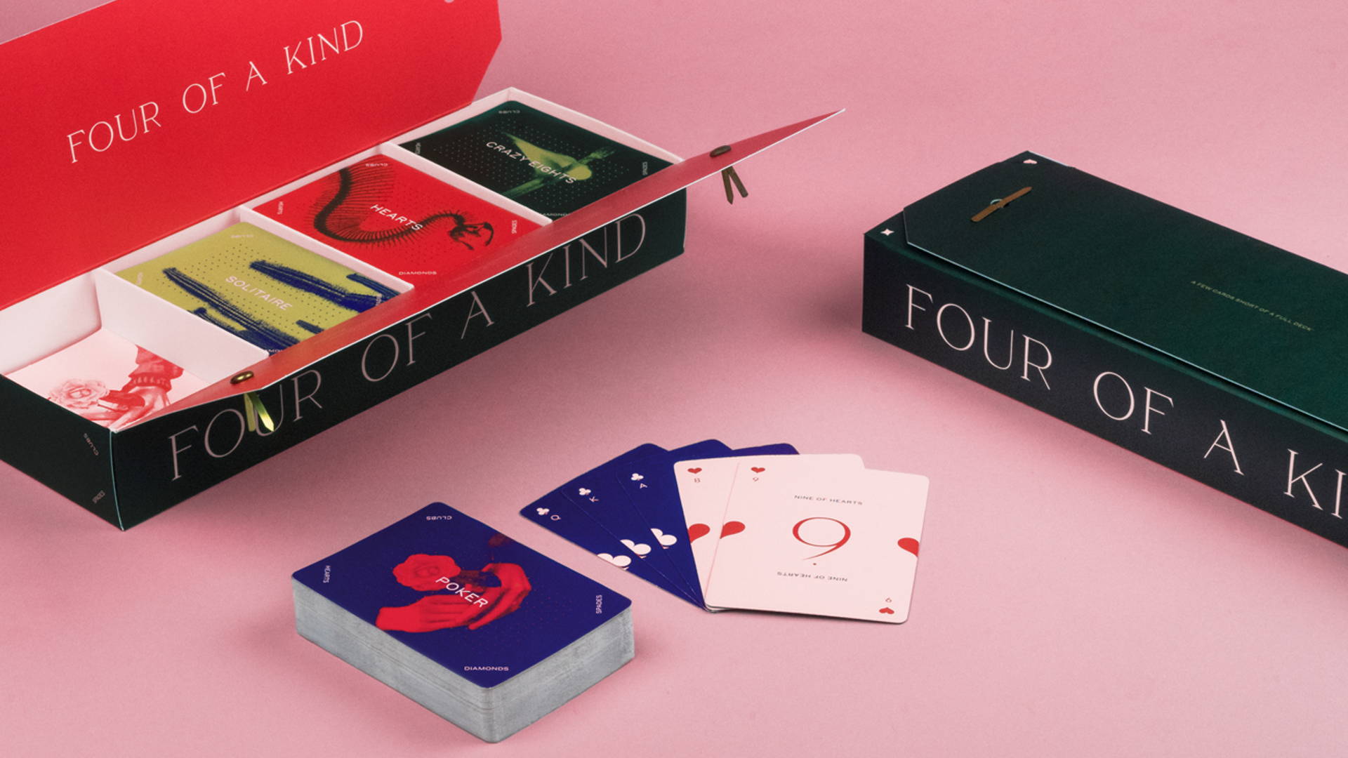 Featured image for Four of a Kind is The Unique Card Game With Beautiful Typography 