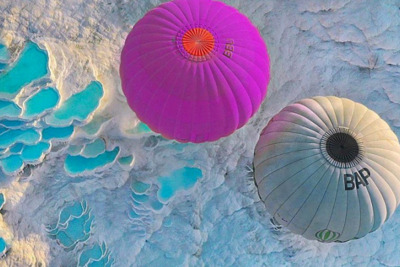 Памуккале на рассвете + воздушные шары из Кемера   