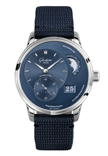 PanoMatic Lunar Stainless Steel / Blue / Synthetic