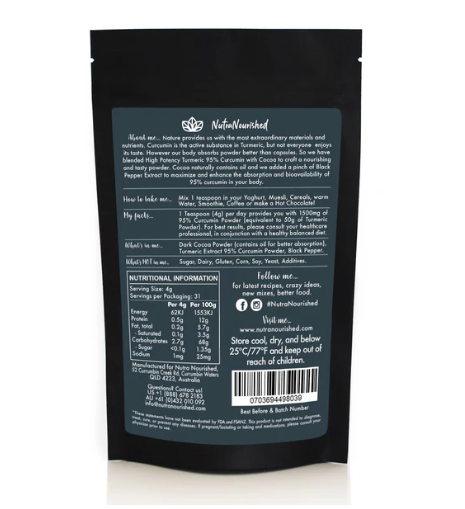 Turmeric 95% Curcumin Extract w/ Cocoa Flavour - Image 4