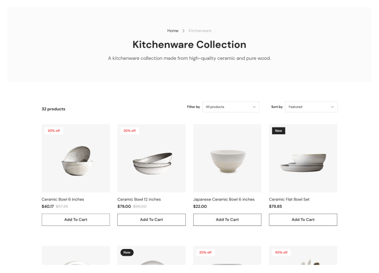 Collection Page - Kitchenware