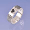  a fingerprint ring in silver, perfect as fingerprint wedding rings