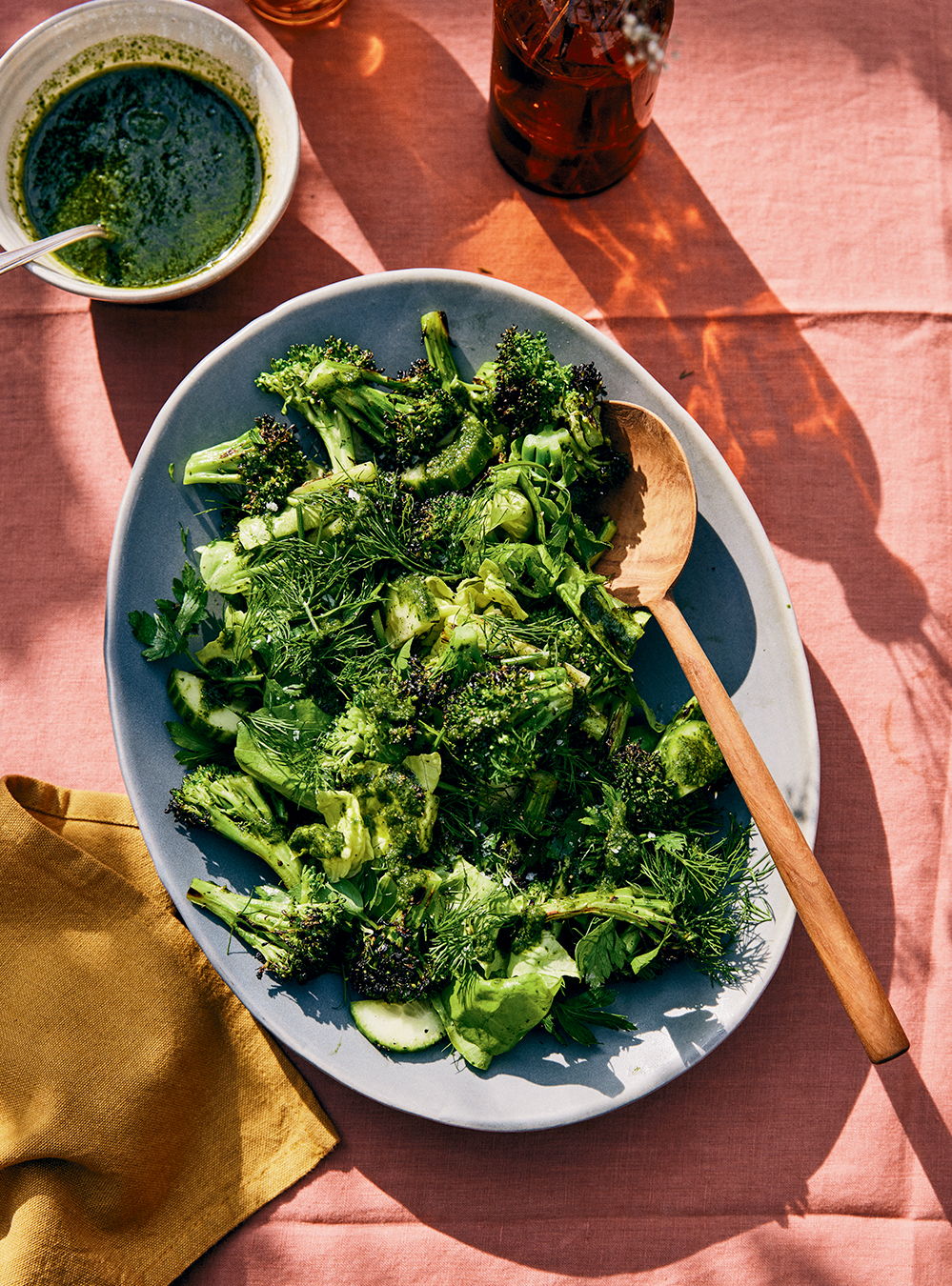 Grilled Broccoli Salad with Herb Dressing | RICARDO