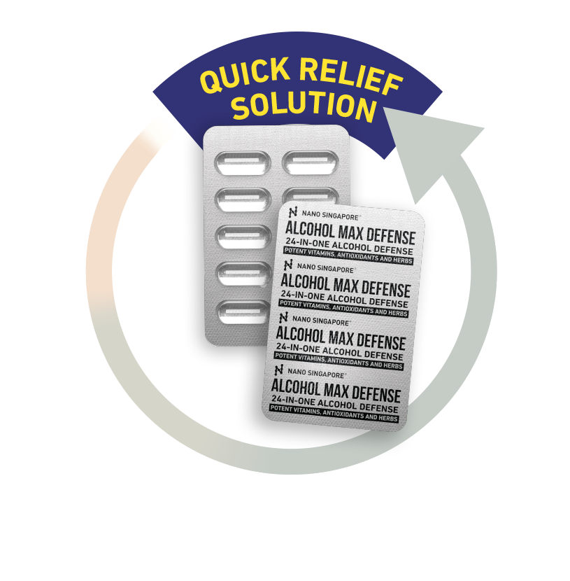 Alcohol Max Defense - Quick Relief Solution 15 Minutes to Last All Night Long