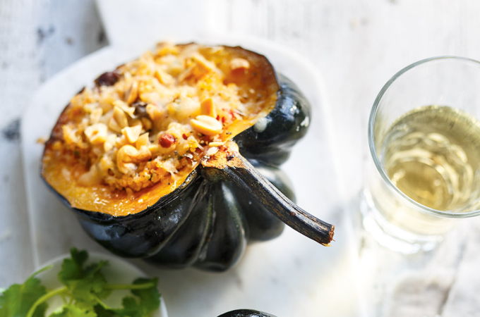 Quinoa and Cheddar Cheese Stuffed Squash