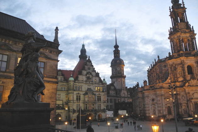 Романтический Дрезден — прогулка по вечернему городу