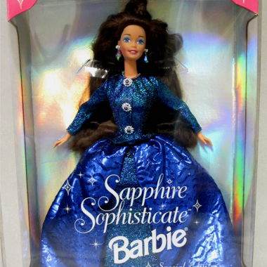 1997 Mattel Barbie Sapphire Sophisticate Kleid blu