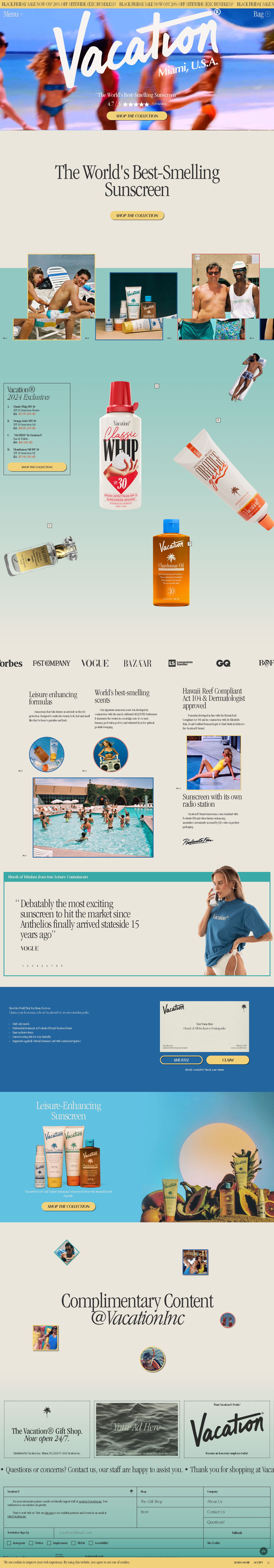Screenshot of Vacation Inc, from the product page examples collection.