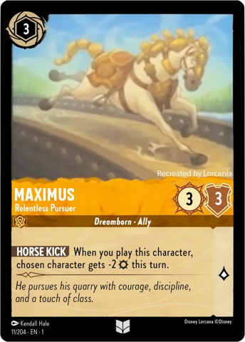 Maximus card from Disney's Lorcana: The First Chapter.
