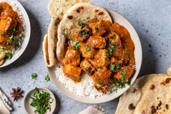 Photo of Crispy Tofu Tikka Masala with Jasmine Rice