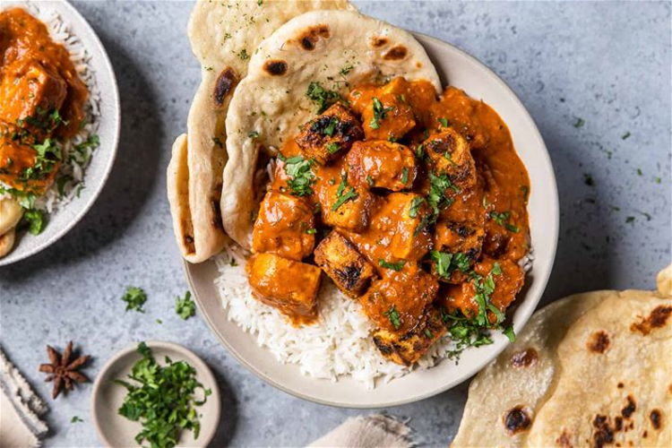 Photo of Crispy Tofu Tikka Masala with Jasmine Rice
