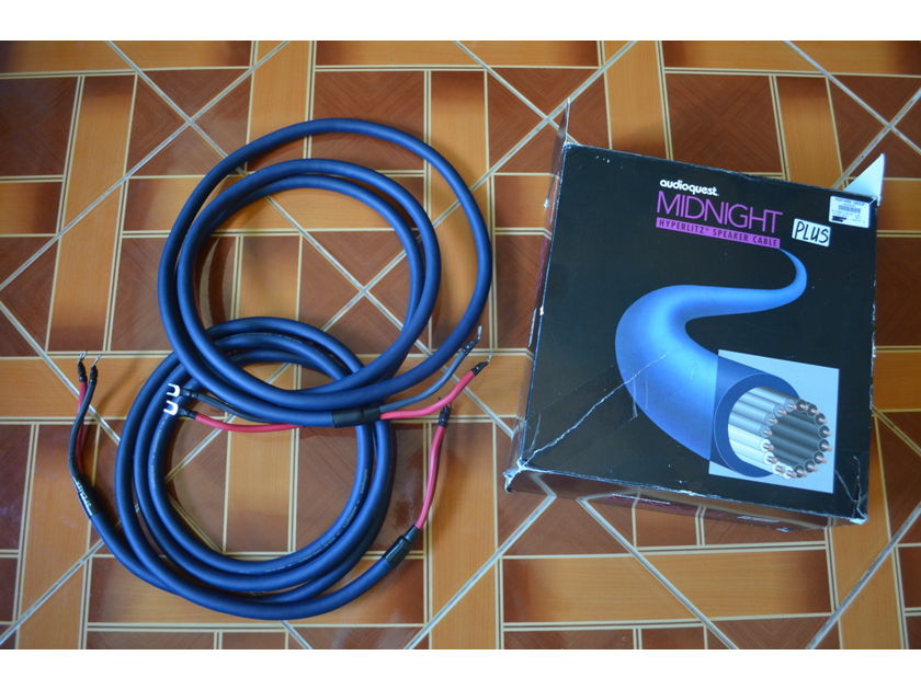 AudioQuest Midnight plus 3M pair with spades speaker cables reduced