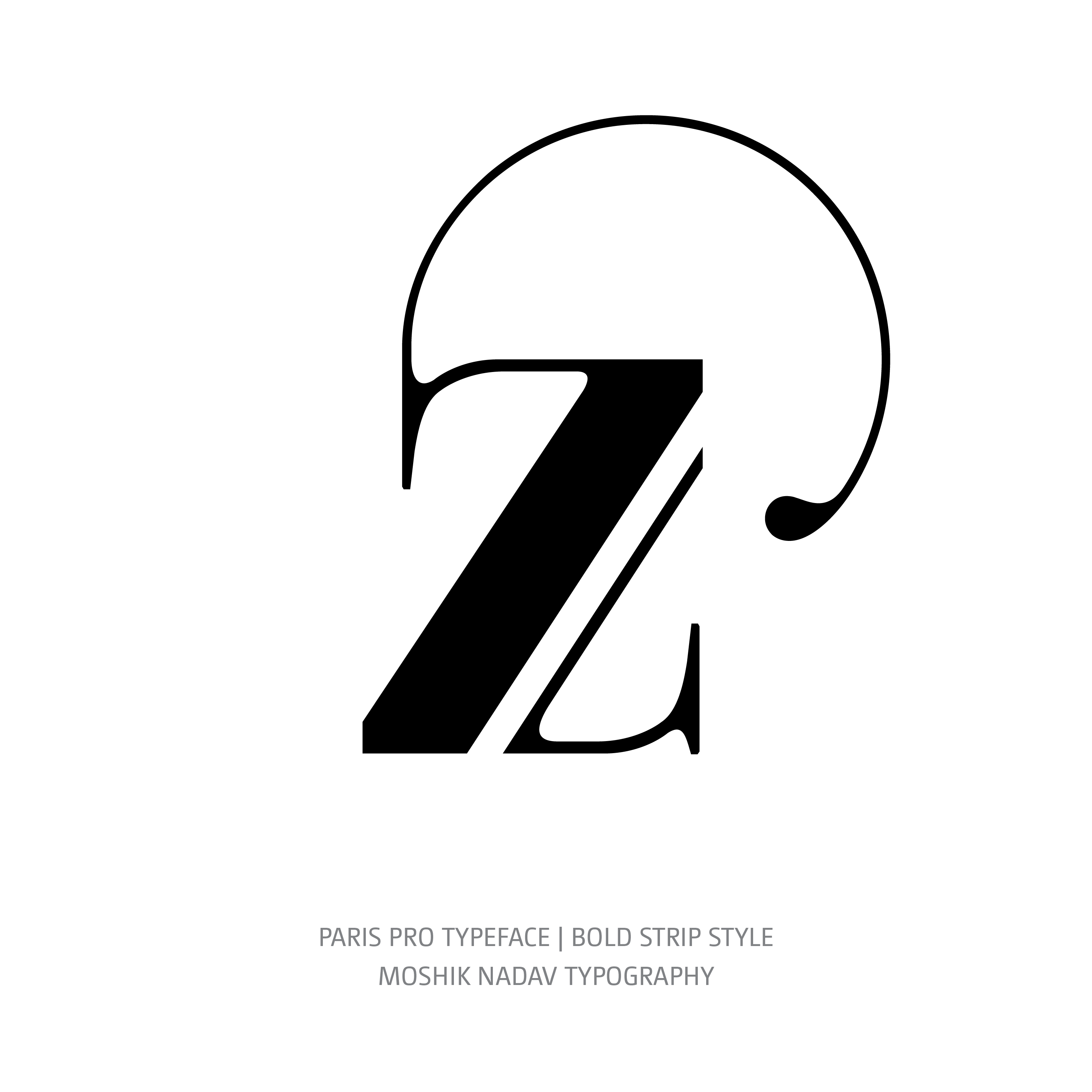 Paris Pro Typeface Bold Exit z alt glyph