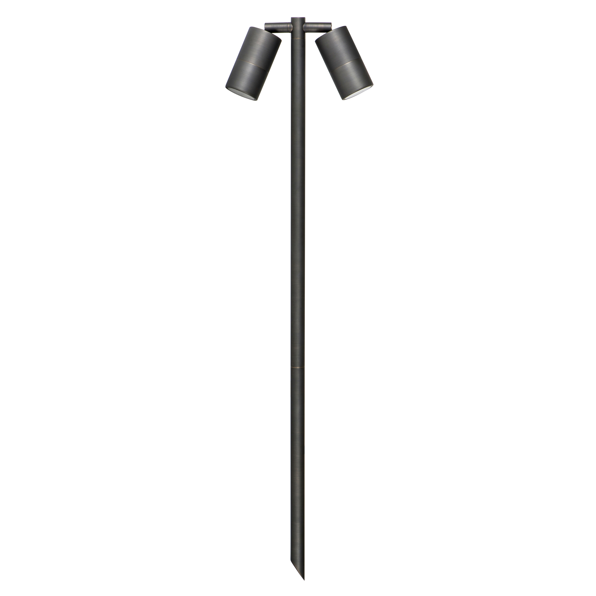 HV1405T-AB - Tivah Antique Brass TRI Colour Double Adjustable LED Bollard Spike Light