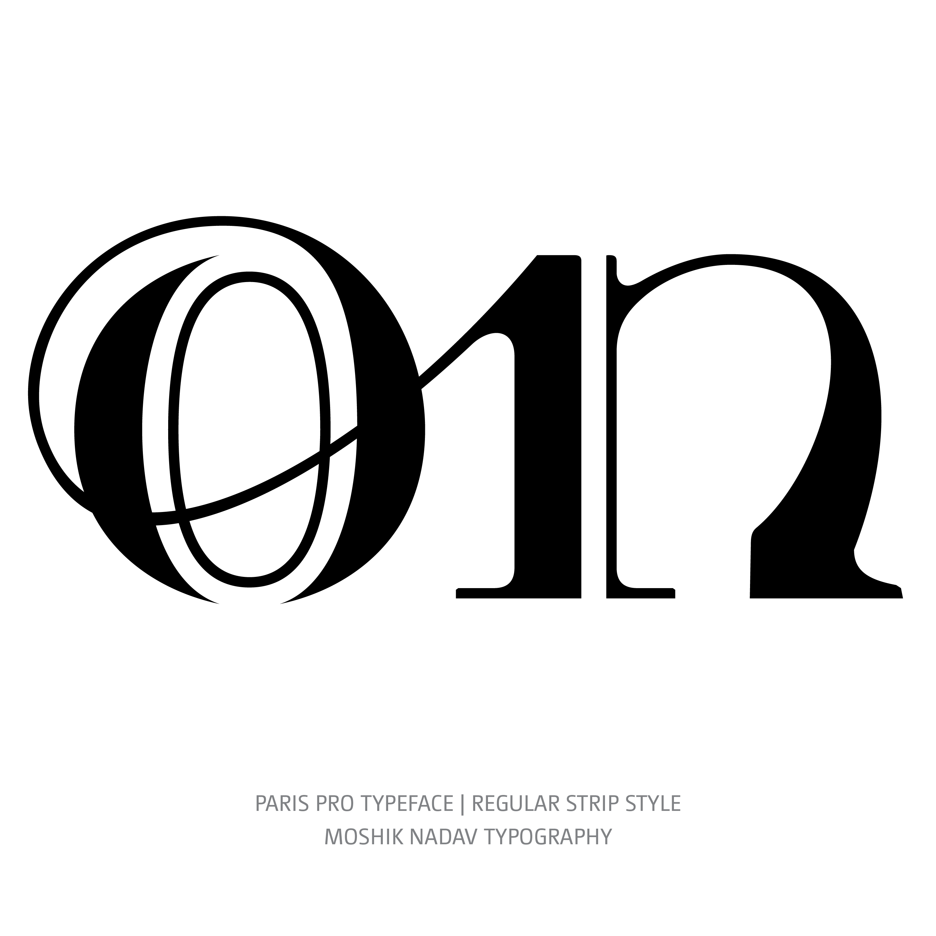 Paris Pro Typeface Regular Strip on alternative ligature